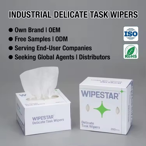 WIPESTAR Industrial Delicate Task Wipers Solvent Resistant Low Lint Anti-static Cleaning Paper for Laboratory Optics Electronics