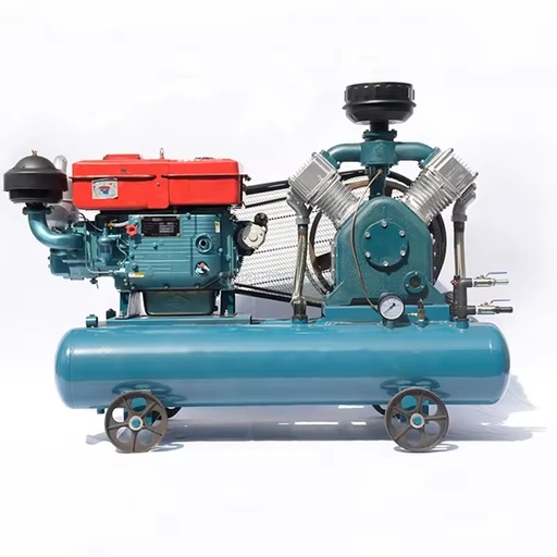 SJ Energy Saving Diesel Piston Air Compressor Portable 380V Air Cooled OIL-LESS Lubrication for Mining