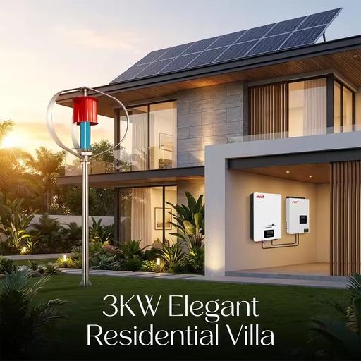 High Efficiency 3KW Wind Solar Hybrid System 48V Off Grid Power Kit With 560W Panel for Home Villa