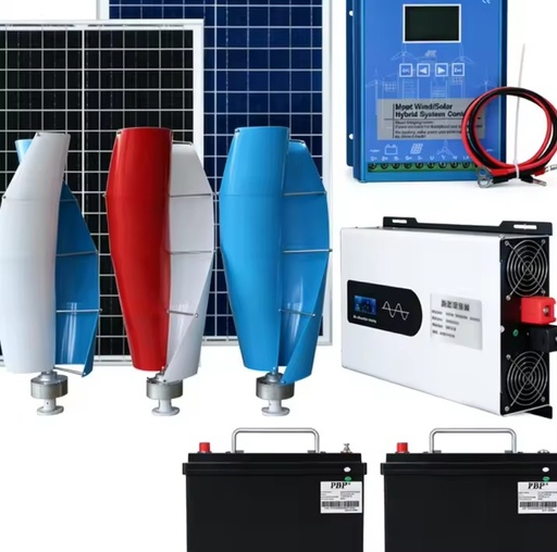 3KW X Type VAWT Wind Solar Hybrid System 12V 24V Switchable for Rural Cabin Power Supply