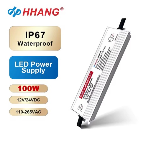 100W Compact Switching Power Supply Ip67 Waterproof Led Driver 24V Input 110-265VAC Constant Voltage Power Supply 18mm Thickness
