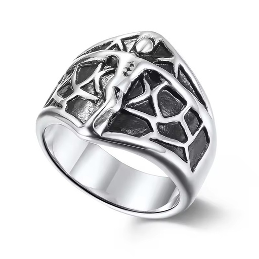 New Unique Stainless Steel Ring Silver&Gold Vintage Cast Goddess Spider Web Stainless Steel Wedding Engagement Couples Rings