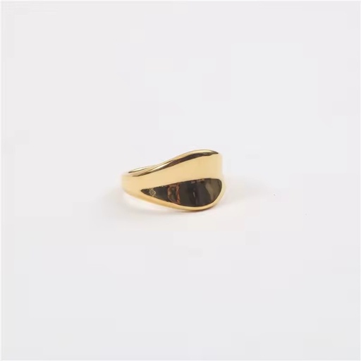 Ring Stainless Steel Jewelry Plating 18K Gold Wholesale Concave Simplicity Irregular Gift