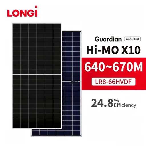 Good Price Longi LR8-66HVDF 640~670M Solar Panels 640W 650W 655W 660W 665W 670W Longi Solar Energy