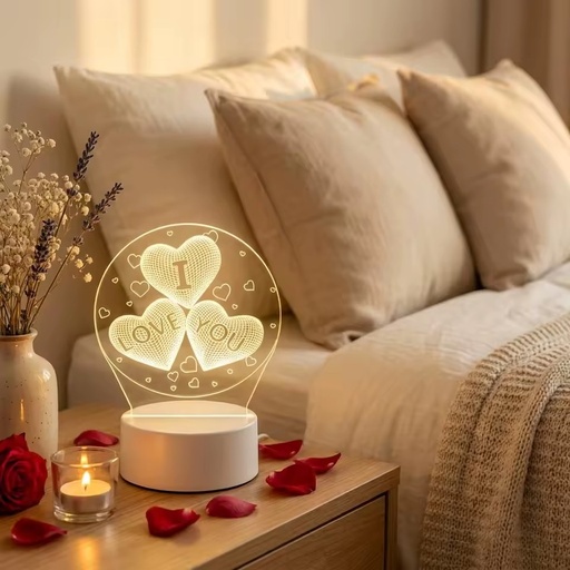 LED Light Creative 3D LED Night Light Table Lamp Children Bedroom Decoration Christmas Gift Decoration Home