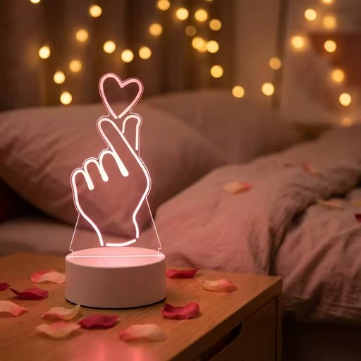 Indoor 3D LED Night Light Battery-Powered Plug-In Decorative Desk Lamp for Kids Home Gift Children's Night Lights