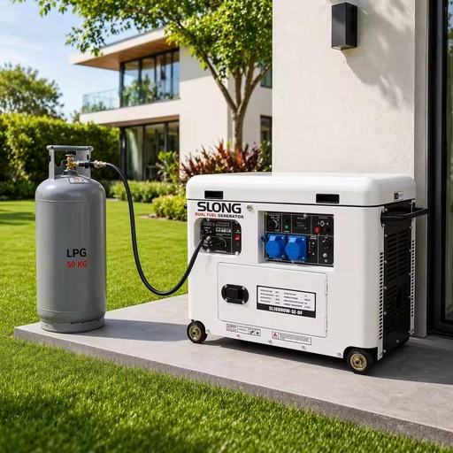 SLONG 5kw 5000 Watt Silent LPG Natural Gas Home Generators Dual Fuel Generator Silent Generator for Home Use