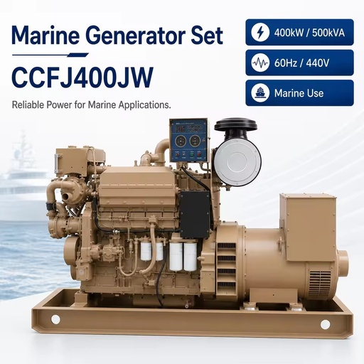 SCDC Cumm CCFJ400JW KTA19 Series Marine Generator Set 400kW 500KVA 1800RPM Water-Cooled EPA Tier2 Electric Start