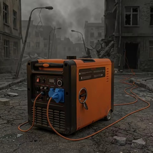QY Silent Portable Inverter Generator 12V DC Air-Cooled Gasoline Engine 210cc Lightweight Easy Carry Auto Start 10h Camping Home