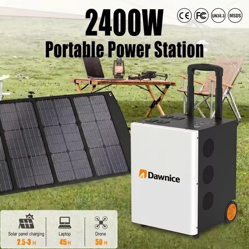 Outdoor Fast Charging Lifepo4 Portable Power Station 2400W Solar Generator Pure Sine Wave Lithium Battery Energy Storage Supply
