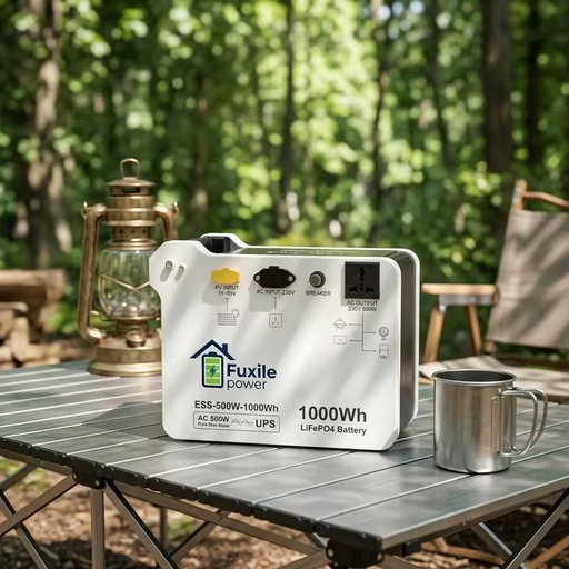 500W 1000Wh Portable Power Station LiFePO4 Battery All-in-One Solar Generator for Emergency Backup and Outdoor Camping