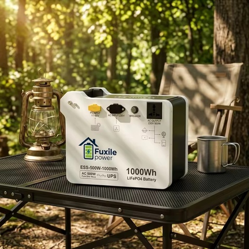 Ultra Portable 10.5kg 500W Pure Sine Wave Power Station 1000Wh LiFePO4 All-in-One Solar Generator for Off-grid Living