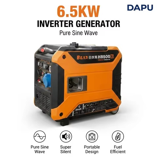 6.5kW Pure Sine Wave Inverter Generator 6500W Super Quiet Gasoline Generator for RV Life and Professional Outdoor Power