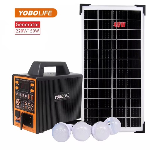 LM-9151 Portable Solar Energy System LiFePO4 Lithium Solar Power Generator Power Station MPPT Solar Panel House Outdoor Camping
