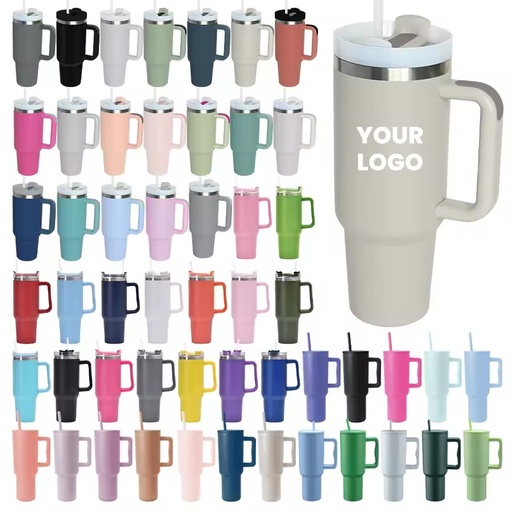 Hot Sell Customized Logo 40 Oz Metal Stainless Steel Tumbler 40Oz Coffee Mugs Thermal Travel Mug Cup With Handle