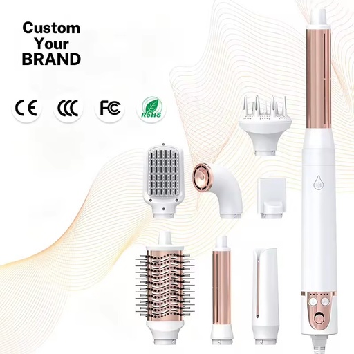 Multi Functional Hot Air Brush High Speed 110000 RPM Brushless Motor Hair Dryer Curler Straightener Comb Styling Tool Set