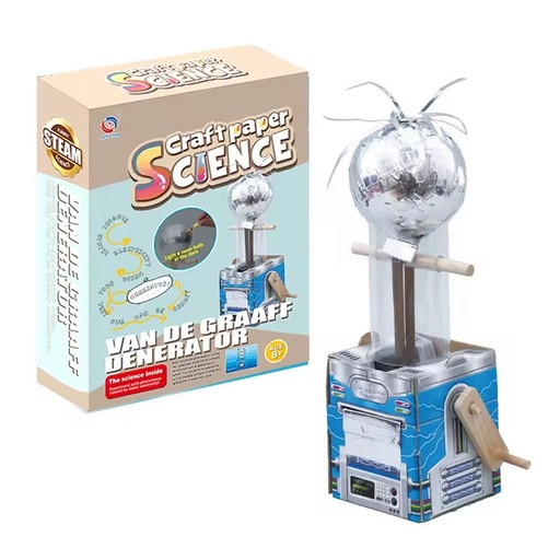 Generate Static Electricity STEM KIT Van De Graff Generator Craft Kits for Kids Learning Game Science Projects Teaching Resource