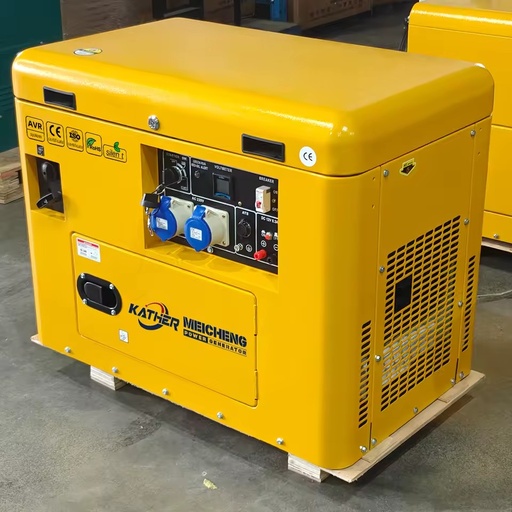 KATHER Silent Gasoline Generators Set 5/8/10/12KW 3000/3600RPM 4 Stroke Air Cooled AC 1/3 Phase Portable Power Generator Petrol