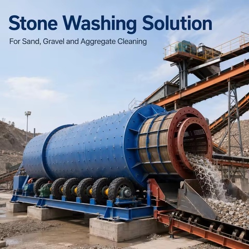 High Capacity Rotary Scrubber Stone Washer Machine for Mining Ore Gravel Sand and Aggregate Washing
