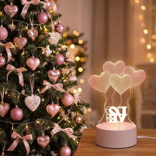 Aesthetic Decoration 3D Crystal Custom Desk Lamp with Remote Control LED Plug-in Modern Design 7 Colors Warm White