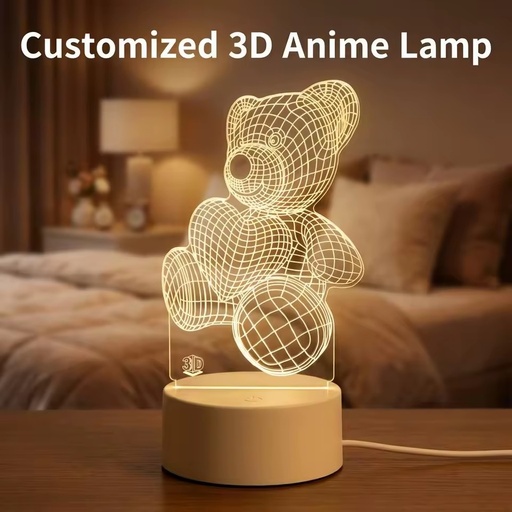 3d Illusion Lamp Led Custom Room Decorative Children Usb Acrylic 3d Led Night Light Table Lamp 3d Night Light for Kids Gift