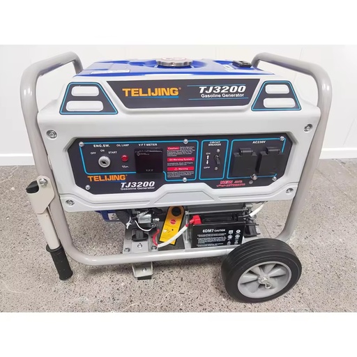 TJ3200 Portable Silent Gasoline Petrol Generator 2.8kw 3Kva Recoil Electric Start 110V/120V/220V/230v for Home Outwork
