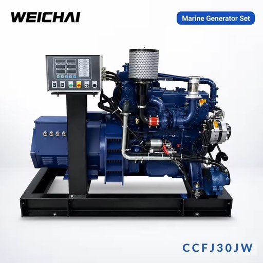 SCDC Weichai CCFJ30JW WP3.2 Series 4 Cylinders Fast Delivery Marine Generator Set 30kW 37.5KVA 1800RPM New for Auxiliary Power