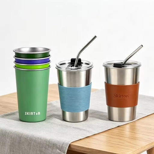 12oz 16oz Stackable Wholesale Stainless Steel Camping Tumbler, Single Wall Stainless Steel Cup, Pint Cup