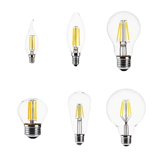 Vintage LED Filament Edison Bulb Dimmable Clear Amber Glass G45 G80 G95 G125 ST64 A60 A80 C35 T35 Retro Decorative Light Bulb