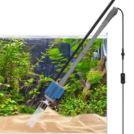 New 28W Electric Aquarium Gravel Cleaner Siphon Pump, Fish Tank Water Changer Sand Washer Kit EU/US Plug