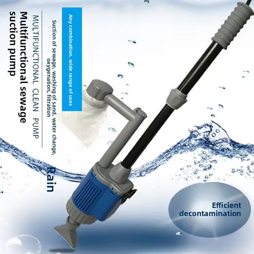 Electric Fish Tank Water Changer Small Suction Cleaner Sand Washer Pumping Set with Water Hose for Cleaning Fish Waste