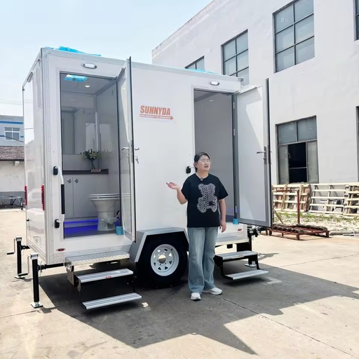 Trailer Toilet with Basin and Shower