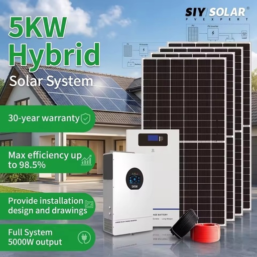 Professional 5KW Hybrid Solar Energy System 5000W Photovoltaic Module Wholesale Manufacturer Custom Integrated Solution