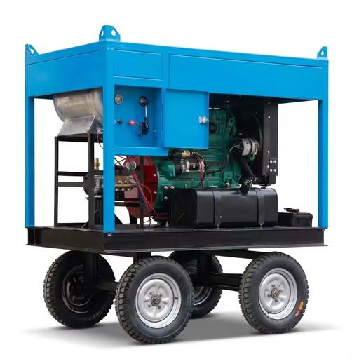 50Mpa 500bar High Pressure Cold Water Cleaning Diesel 33kw New Heavy Duty Triplex Pump Water Jet Washer Sand Blasting