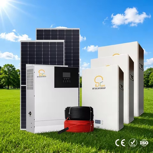 BR SOLAR 5KW 48V Off-Grid Complete Solar Energy Storage System With Lithium Battery Full Cable & Breaker Accessories
