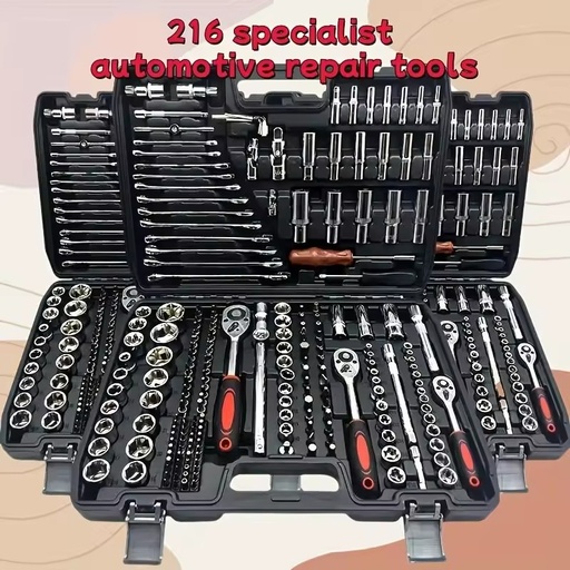 APEX 60pc. 1/2" Dr. Hand Tools Socket Set Steel Plastic Wrenches Hard Case 1 Year Warranty Industrial Use Home Vehicle
