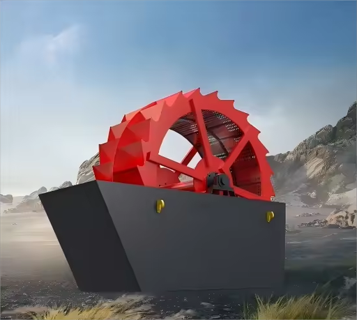 Portable Mini Wheel Sand Washer 30-80t/h Capacity Gold Washing Machine and Ore Cleaning Equipment