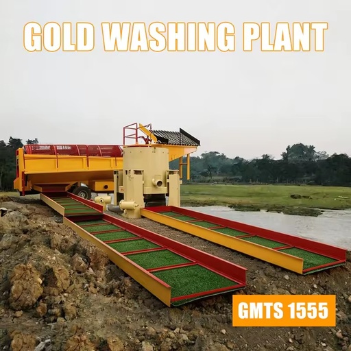 GMTS1555 placer gold rotary drum gold washing plant sand gravel trommel screen
