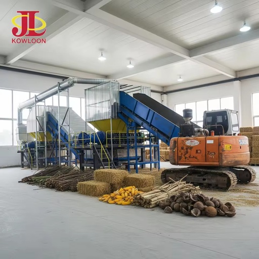 Manufacturer Double Shaft Agri-Waste Biomass Shredder with Motor Engine & Bearing for Biomass Power Plants