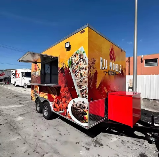 Refurbished Used Food Trailer with Full Kitchen Setup and New Tires for First-Time Entrepreneur and Low Budget Startup