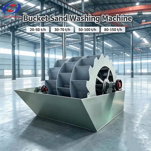 Construction Sand Washer Machine Bucket Wheel Type Construction Sand Cleaning CE QMS XSD3016 Reel3000mm 50-100tph