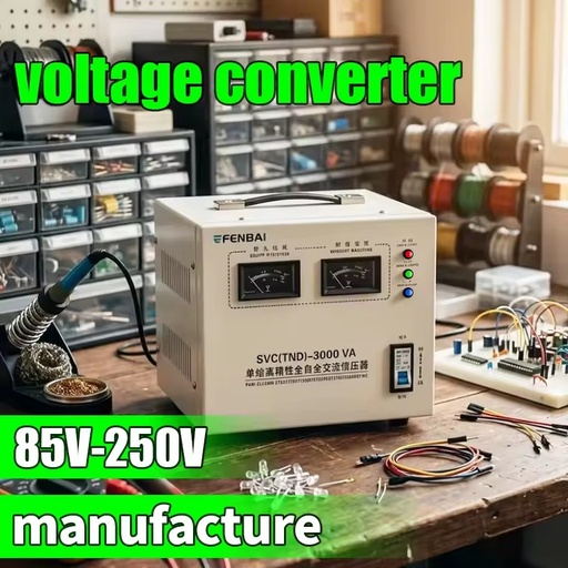 Single-Phase Fully Automatic Voltage Stabilizer (SVC)5Kva/2000Kva AC Input 80-250V Output 220V 3 KVA 50/60Hz Pure Copper Coil