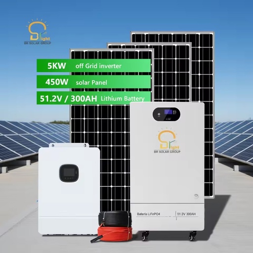 BR SOLAR Off Grid Solar Power System 6kw All-in-one LFP Battery Home Energy Storage for Whole House Power Supply