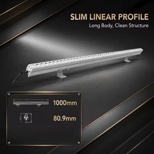 Exterior Building Decoration Facade Lighting IP67 High Rise DMX RGB LED Linear Aluminum Wall Washer Light for Architectural