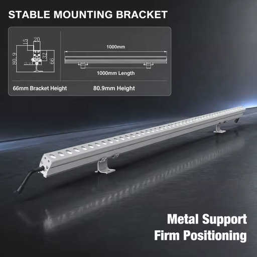 Building Exterior Facade Decorative Lighting Outdoor Landscape Aluminum IP67 Waterproof RGB Pixel Strip LED Wall Wash Light