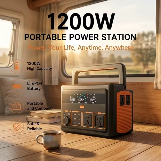 Wholesale 1200W Portable Power Station LiFePO4 Portable Power Station Camping Hiking Emergency and Home Backup
