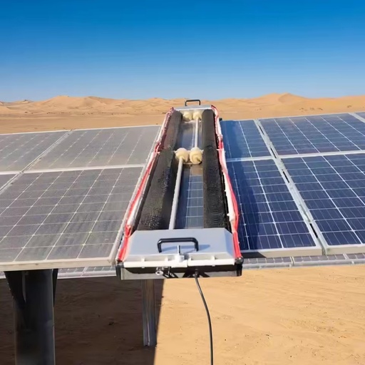 Automatic Solar Panel Cleaning Robot Hanging Type Photovoltaic Cleaning Machine Bar Type Solar Panel Washer for PV System