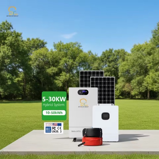BR SOLAR 5kW Hybrid-Grid Solar Power System 8kWh Solar Kit On-grid Home Energy Storage System with Lithium Battery