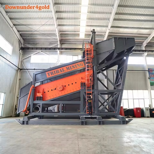 Low Power Consumption Gold Shaker Deck 500 Tons/Hour Gold Washing Machine with Anti-blocking Design for Beach Sand Gold Recovery