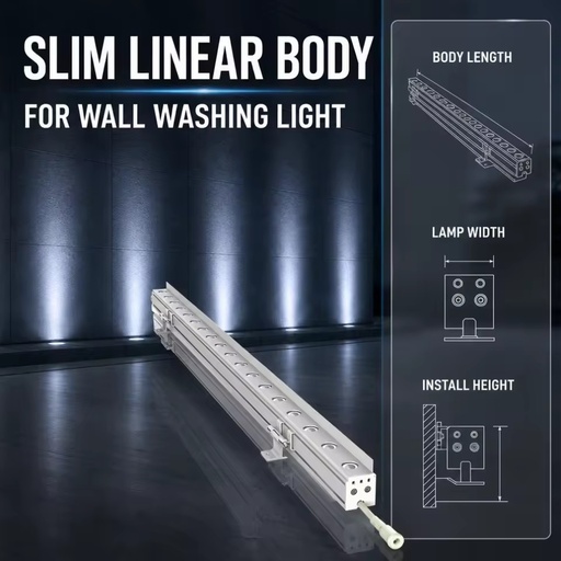DMX RGBW Led Linear Wall Washer Outdoor Lighting System Aluminum IP65 Building Landscape Facade Lamp Wash Lighting 5-Year